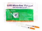 Шприц инсулиновый, Micro-Fine Plus (Микрофайн плюс) 0.3 мл р. 0.30ммх8мм 30G 10 шт Деми U-100