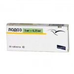 Лодоз, таблетки покрытые оболочкой 5 мг+6.25 мг 30 шт