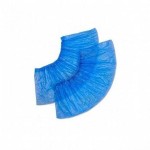 Бахилы полиэтиленовые, 1 шт пл. 20 гладкие с резинкой пара синие