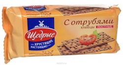 Хлебцы хрустящие 100 г Щедрые с отрубями