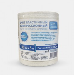 Бинт эластичный компрессионный Клинса Интекс средней растяжимости с застежкой р. 5.0мх10см